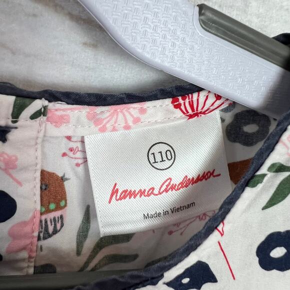 Hanna Andersson Girls Top Size 110 Floral Acorn Print Long Sleeve - Picture 2 of 2